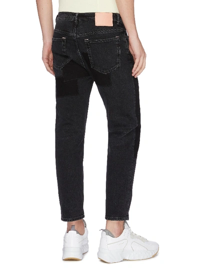 Shop Acne Studios 'river' Patchwork Cropped Jeans