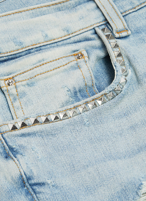 Amiri 'art Patch' Ripped Skinny Jeans | ModeSens