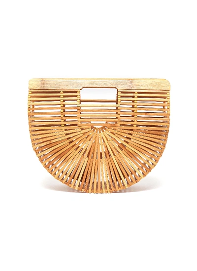 Shop Cult Gaia 'gaia's Ark' Bamboo Small Caged Saddle Bag In Natural