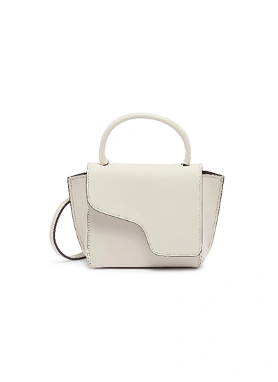 Shop Atp Atelier 'montalcino' Mini Top Handle Leather Bag In White