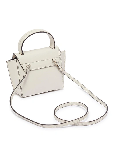 Shop Atp Atelier 'montalcino' Mini Top Handle Leather Bag In White