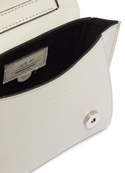 Shop Atp Atelier 'montalcino' Mini Top Handle Leather Bag In White
