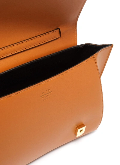 Shop Atp Atelier 'arezzo' Medium Leather Shoulder Bag In Terra