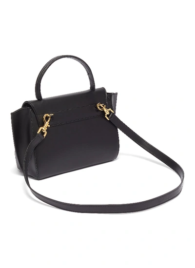 Shop Atp Atelier 'arezzo' Medium Leather Shoulder Bag In Black
