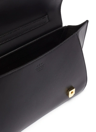 Shop Atp Atelier 'arezzo' Medium Leather Shoulder Bag In Black