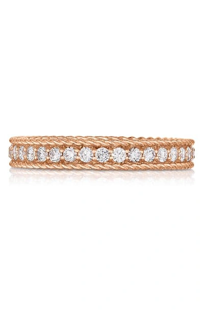 Shop Roberto Coin Symphony Diamond Band Ring In Rose Gold