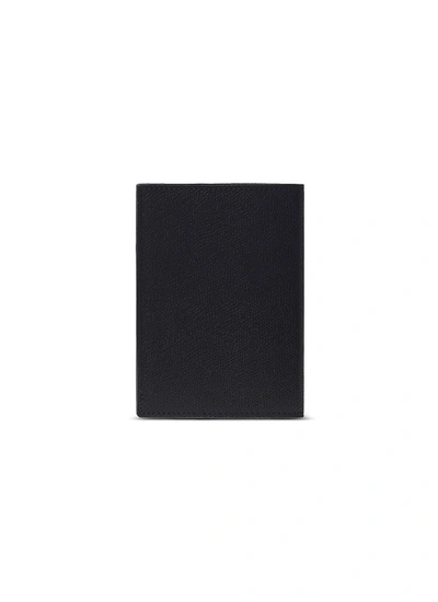 Shop Valextra Leather Passport Holder – Black
