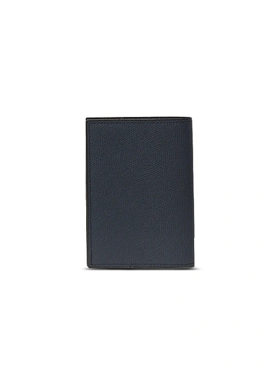 Shop Valextra Leather Passport Holder – Dark Blue
