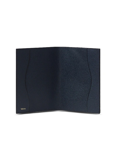Shop Valextra Leather Passport Holder – Dark Blue