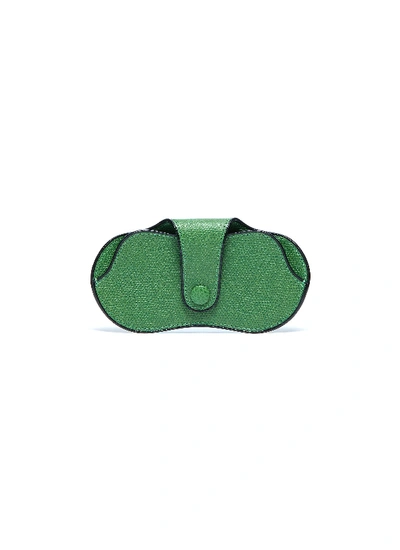 Shop Valextra Leather Small Glasses Holder - Grass Green