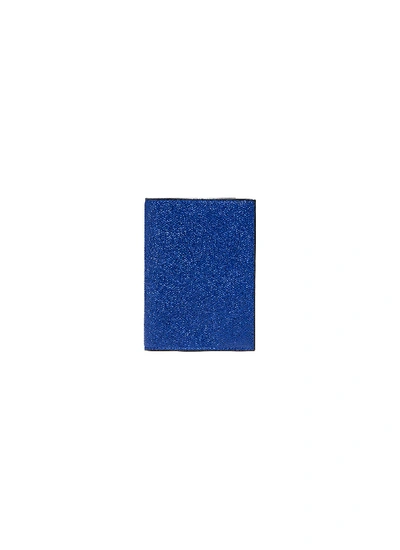 Shop Valextra Leather Passport Holder - Royal Blue