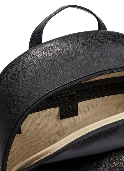 Shop Gucci Logo Print Leather Backpack