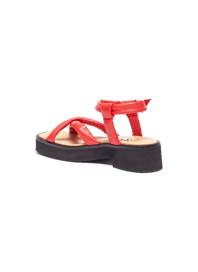 Shop Aalto Strappy Leather Flatform Sandals