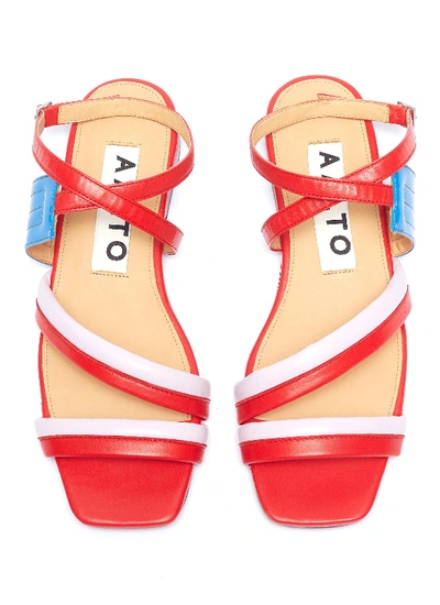 Shop Aalto Colourblock Strappy Leather Sandals