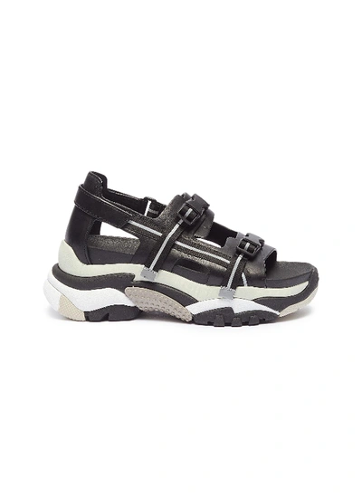 Ash 'ariel' Chunky Outsole Cage Sandals In Black / Silver | ModeSens