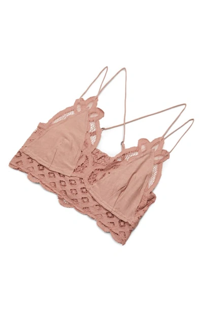 Shop Free People Intimately Fp Adella Longline Bralette In Rosewood