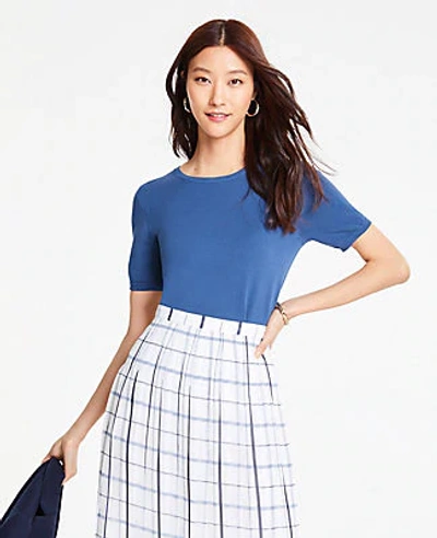 Shop Ann Taylor The Sweater Tee In Fjord Blue
