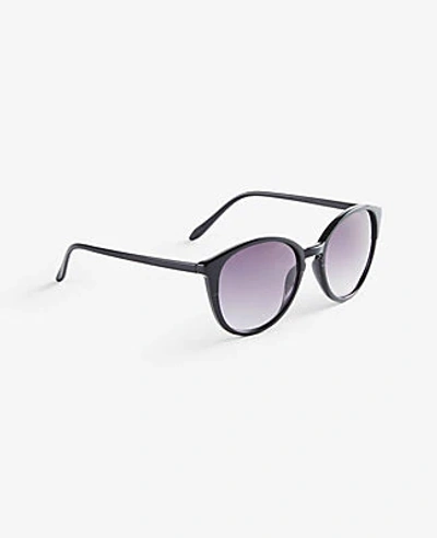 Shop Ann Taylor Pantos Round Sunglasses In Black