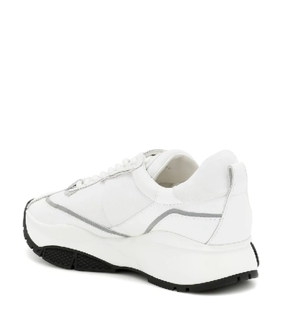Shop Jimmy Choo Raine Neoprene Sneakers In White