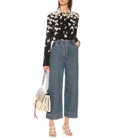 Valentino Garavani Women Rockstud Leather Mules In White