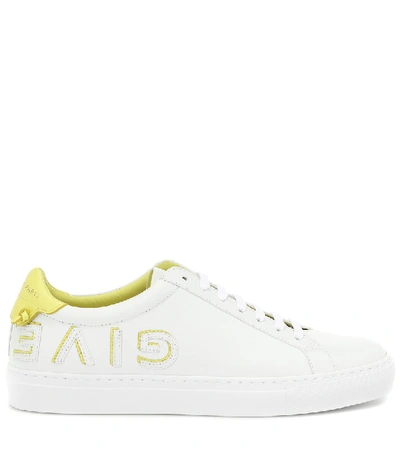 Shop Givenchy Urban Street Leather Sneakers In White