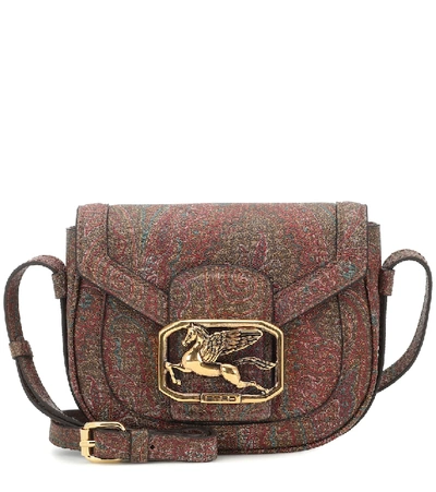 Shop Etro Pegaso Printed Shoulder Bag In Multicoloured