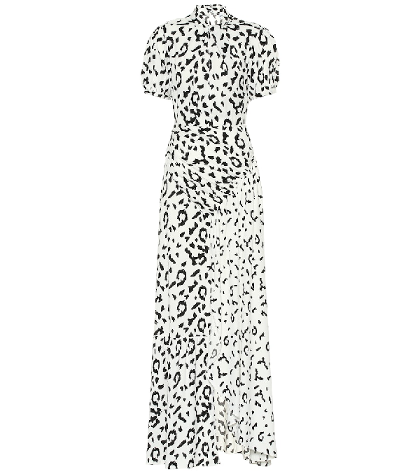 black and white animal print maxi dress