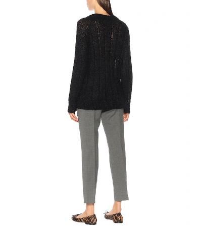 Shop Prada Mohair And Wool-blend Sweater In Black