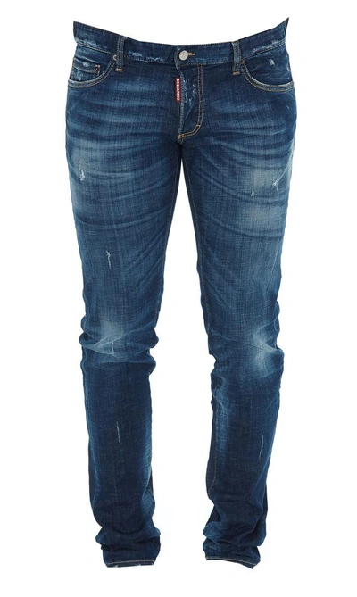 Shop Dsquared2 Distressed Denim Jeans In Blue