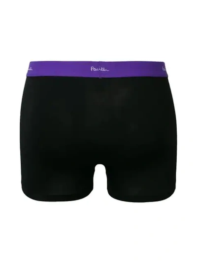 Shop Paul Smith Contrast Waistband Boxers In 79 Black