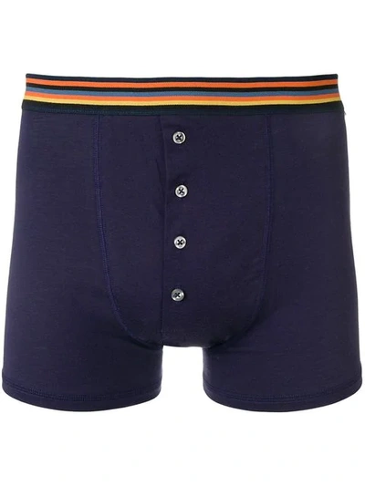 Shop Paul Smith Buttoned Boxer Shorts In 47 Purple