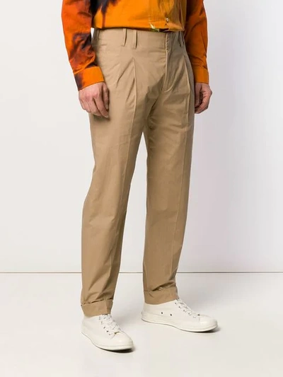 Shop Paul Smith Tailored Trousers In Neutrals