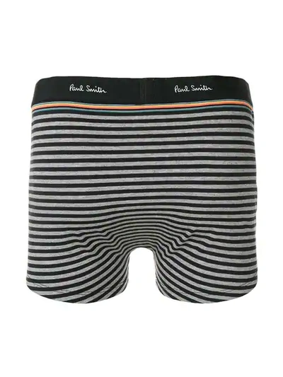 Shop Paul Smith Striped Boxer Shorts In 79 Black Grey