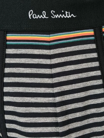 Shop Paul Smith Striped Boxer Shorts In 79 Black Grey