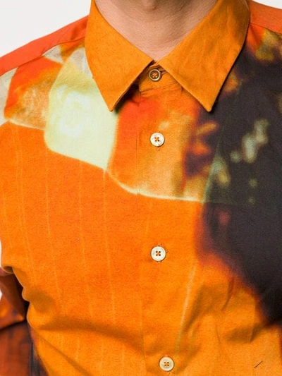 Shop Paul Smith 'paul's Photo' Print Shirt In Orange