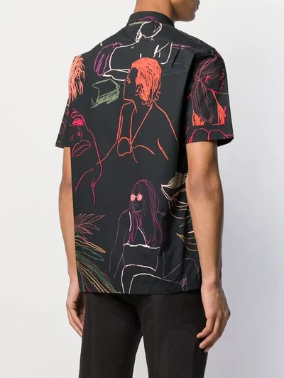 Shop Paul Smith Gesture Print Shirt In Black