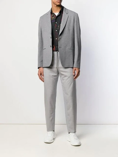 Shop Paul Smith Textured Blazer - Farfetch In 72 Grey