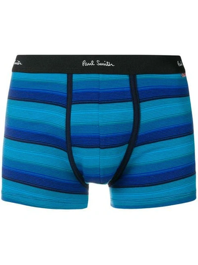 Shop Paul Smith Striped Boxer Shorts In 47 Blue