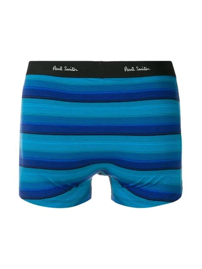 Shop Paul Smith Striped Boxer Shorts In 47 Blue