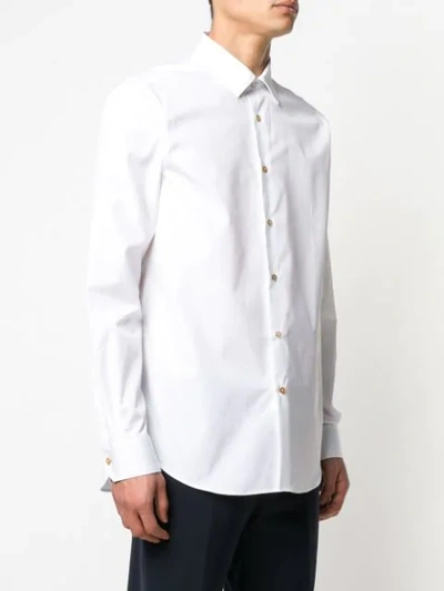 Shop Paul Smith Long-sleeve Fitted Shirt In White