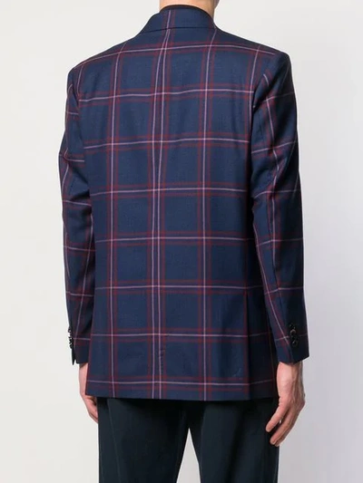 Shop Paul Smith Check Double In 47 Navy Red