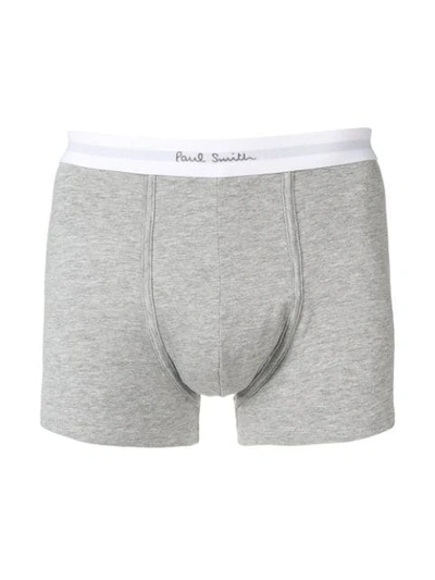 Shop Paul Smith Logo Boxer Shorts In Grey