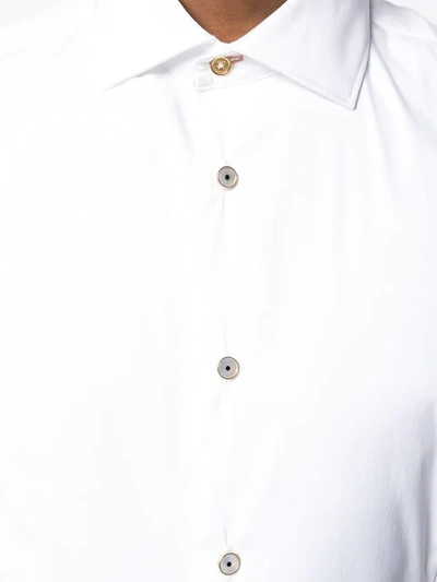 Shop Paul Smith Artist Stripe Cuff Shirt In White