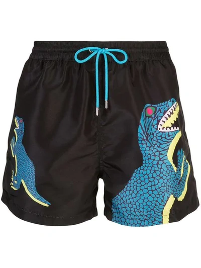 Shop Paul Smith Dinosaur Print Swim Shorts In 79