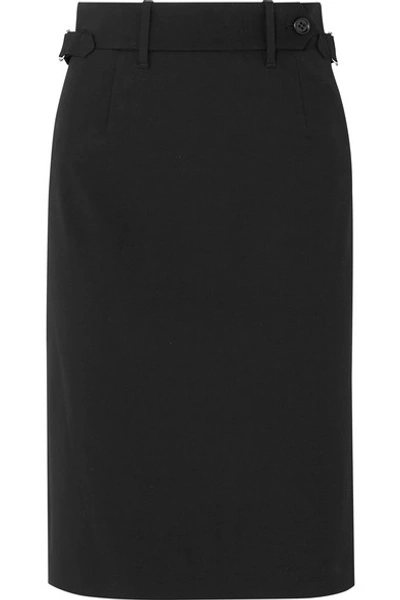 Shop Red Valentino Stretch-gabardine Skirt In Black