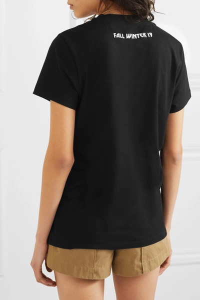 Shop Loewe Salome Printed Cotton-jersey T-shirt In Black