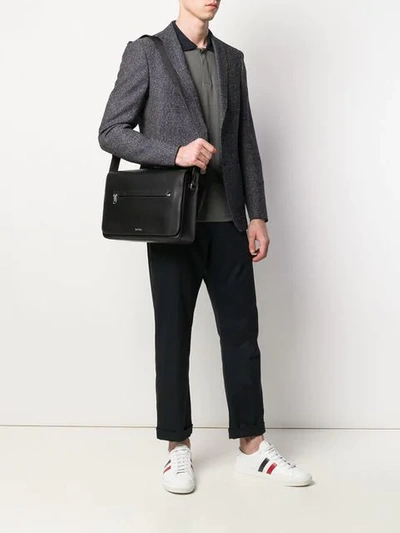 Shop Paul Smith Logo Satchel In 79 Black