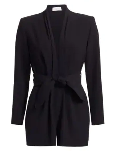 Shop A.l.c Heston Tie Waist Romper In Midnight