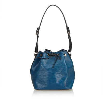 Pre-owned Louis Vuitton Blue Epi Bicolor Petit Noe