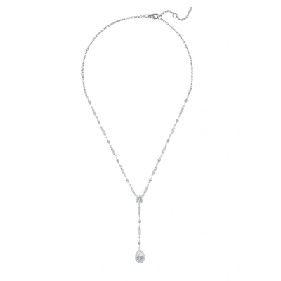 Shop Atelier Swarovski Lola Drop Pendant Swarovski Genuine Topaz In Silver